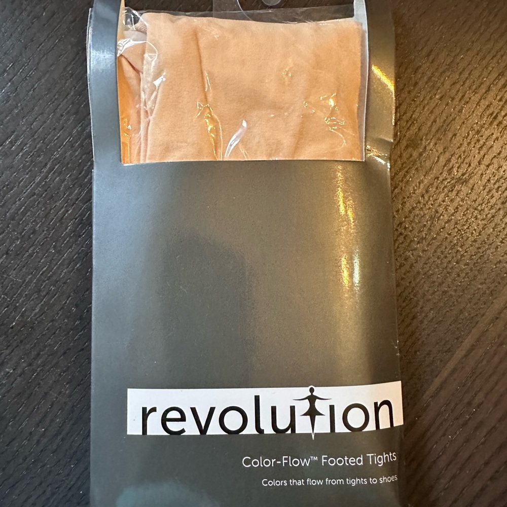 Revolution Dancewear Color-Flow Footed Tights in Prima Pink Small Child